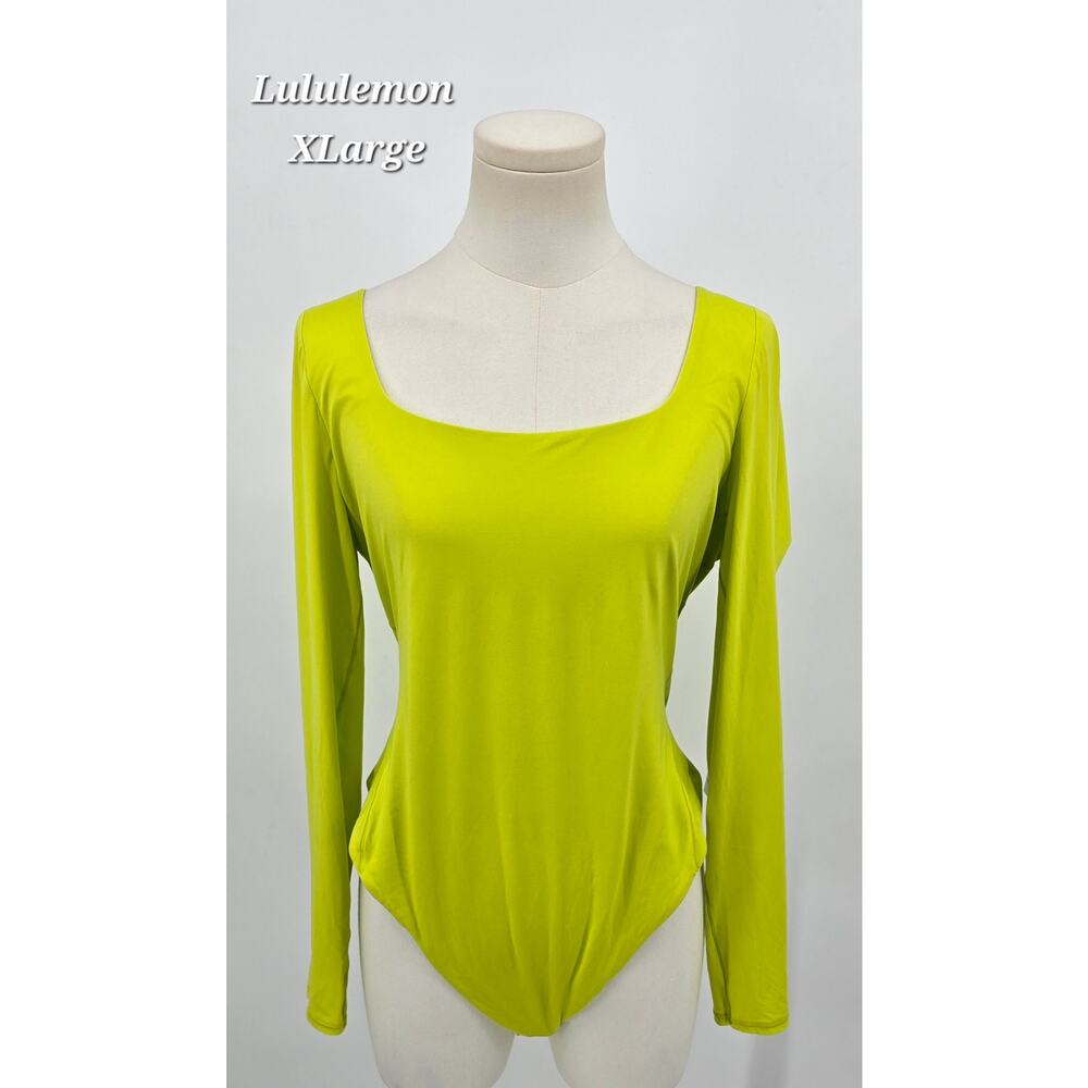 Lululemon WunderMost Ultra-Soft Nulu Square-Neck Bodysuit – Lichen Lime‎
